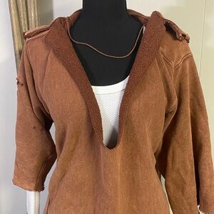 Free People Distressed Hoodie